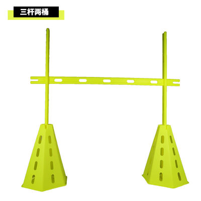 舒奈斯（SONICE） 舒奈斯足球标志桶训练跨栏架绕杆健身绳梯障碍栏儿童训练装备 三杆两桶（荧光绿） 足球相关设备