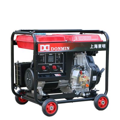 东明 DONMIN单相5KW小型柴油发电机，移动便携式户外施工应急发电机组DMD6500LE-1